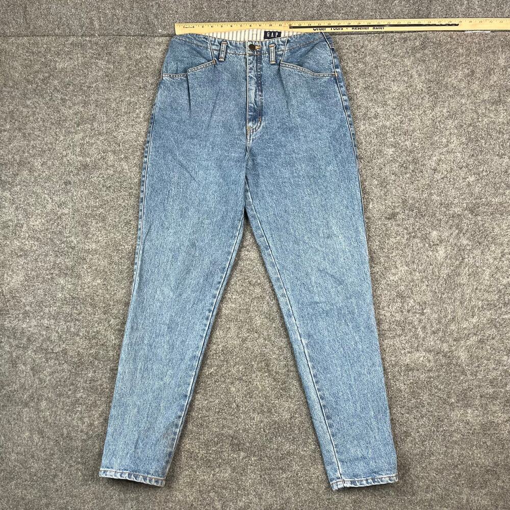GAP Jeans Womens Size 13-14 Blue High‎ Rise Tapered Pleated Vintage Denim